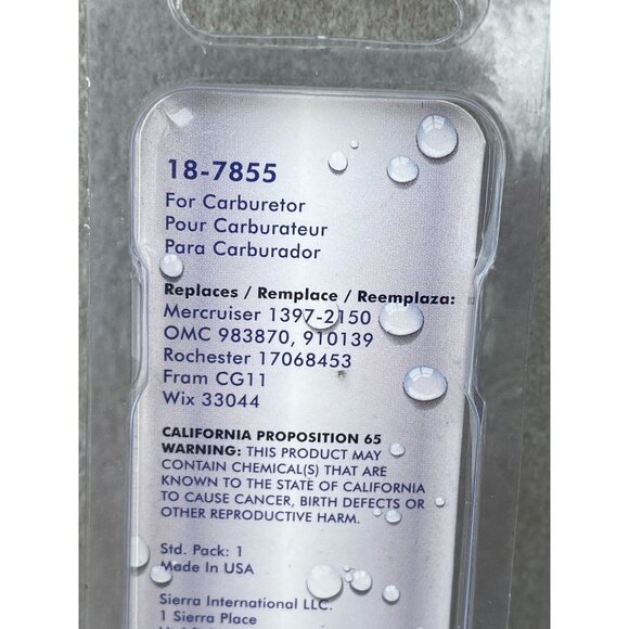 Sierra Marine Engine and Drive Parts Fuel Filter 18-7855 For Carburetor - Picture 5 of 6